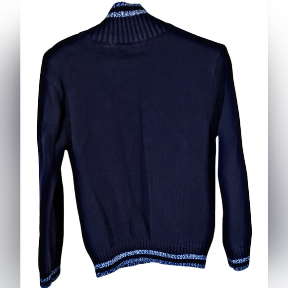 IZOD Toddler Boys Navy 1/4 Zip Sweater - Picture 2 of 3